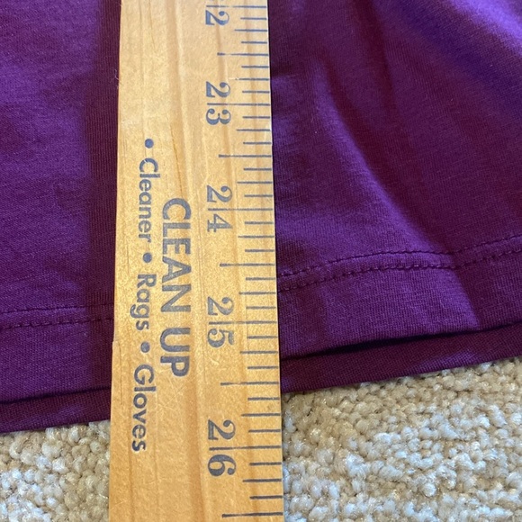 Lilla P Ruffle Scoop Neck L/S Pima Cotton T-Shirt Purple Made in Peru Size LARGE - Picture 6 of 10